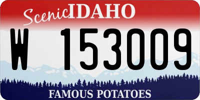 ID license plate W153009