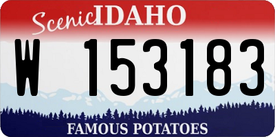 ID license plate W153183