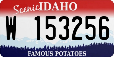 ID license plate W153256