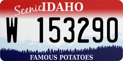 ID license plate W153290