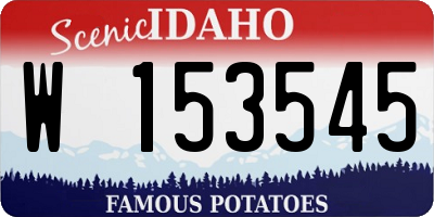 ID license plate W153545