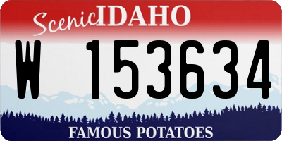 ID license plate W153634