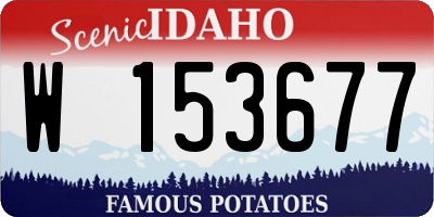 ID license plate W153677