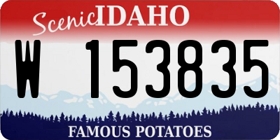 ID license plate W153835