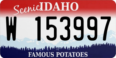 ID license plate W153997