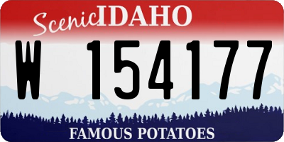 ID license plate W154177