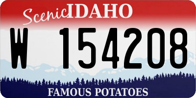 ID license plate W154208
