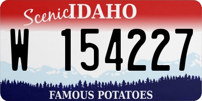 ID license plate W154227