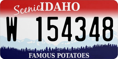 ID license plate W154348