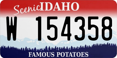 ID license plate W154358