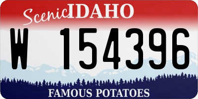 ID license plate W154396
