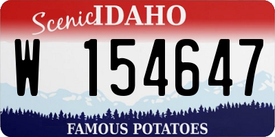 ID license plate W154647