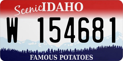 ID license plate W154681
