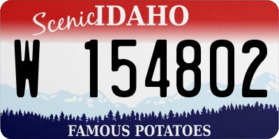 ID license plate W154802