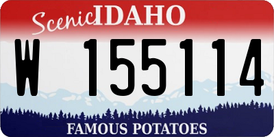 ID license plate W155114
