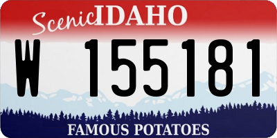ID license plate W155181