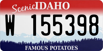 ID license plate W155398