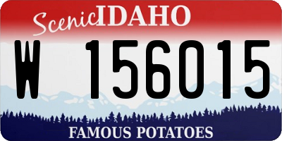 ID license plate W156015