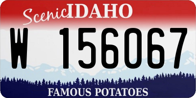 ID license plate W156067