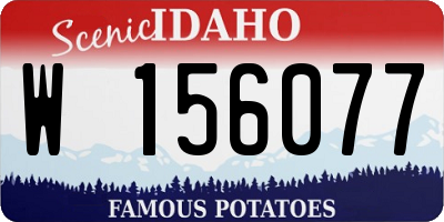 ID license plate W156077