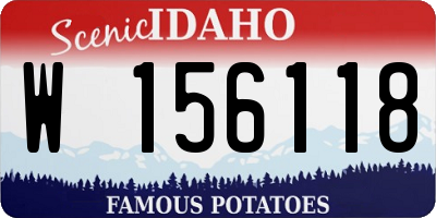 ID license plate W156118