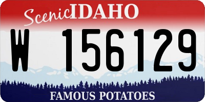 ID license plate W156129