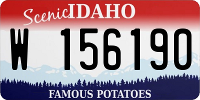 ID license plate W156190