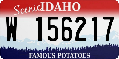 ID license plate W156217