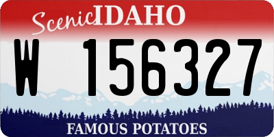ID license plate W156327