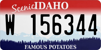 ID license plate W156344