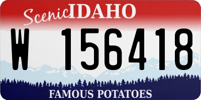 ID license plate W156418