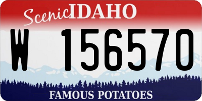 ID license plate W156570