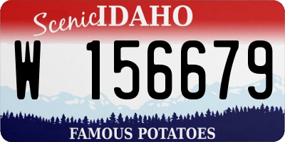 ID license plate W156679