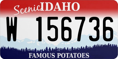 ID license plate W156736