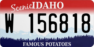 ID license plate W156818
