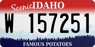 ID license plate W157251