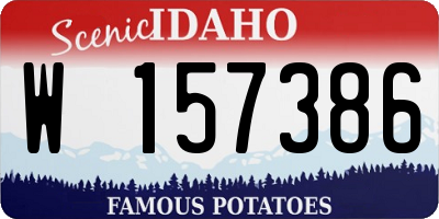 ID license plate W157386