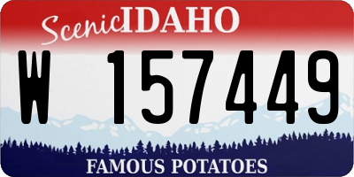 ID license plate W157449