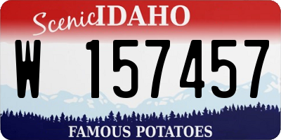 ID license plate W157457