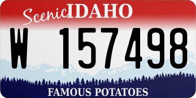 ID license plate W157498