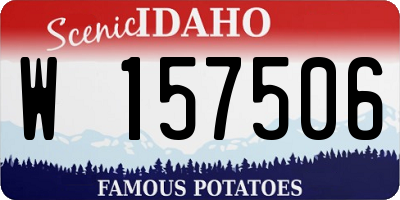 ID license plate W157506