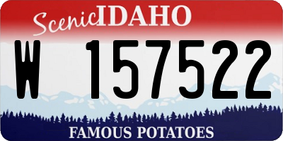 ID license plate W157522