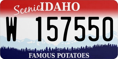 ID license plate W157550