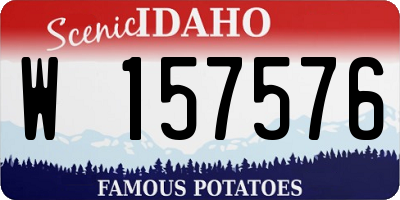 ID license plate W157576