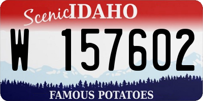 ID license plate W157602