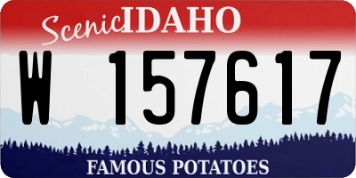 ID license plate W157617