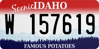 ID license plate W157619
