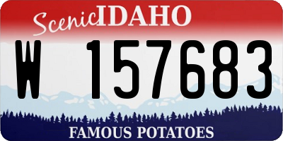 ID license plate W157683