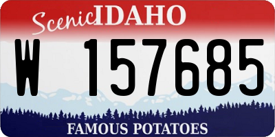 ID license plate W157685