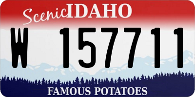 ID license plate W157711